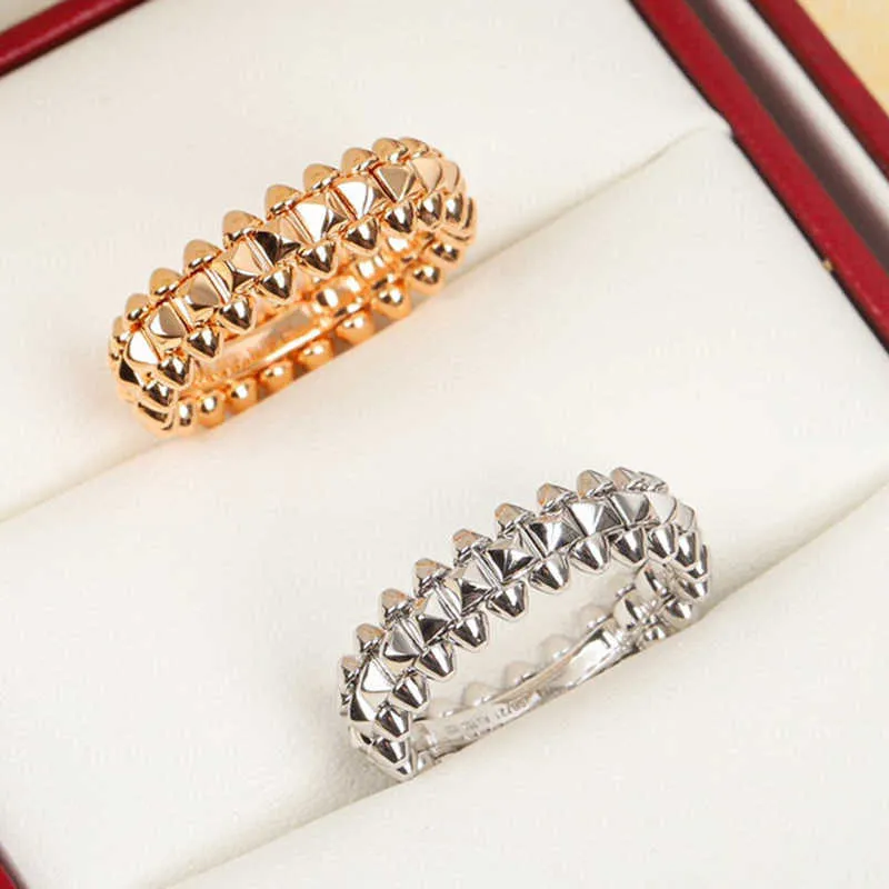 Marca superior, joyería de plata de ley 925 pura, anillos Punk para hombres y mujeres, anillos de plata Rock Hip-hop, anillos de compromiso geométricos 232n