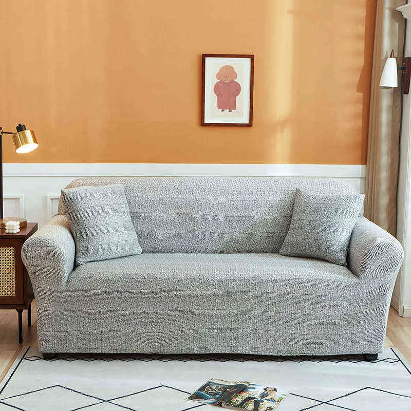 Housse Canape Dangle Slipcover 1/2/3/4 Seat Elastic Funda 소파 커버 거실 소파 모든 포함 코너 211116