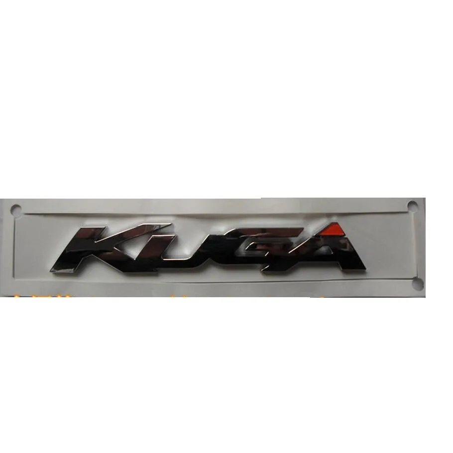 Kuga Chrome ABS -bilstam Bakre nummer Bokstäver Badge Emblem Decal Sticker för Ford Kuga2940