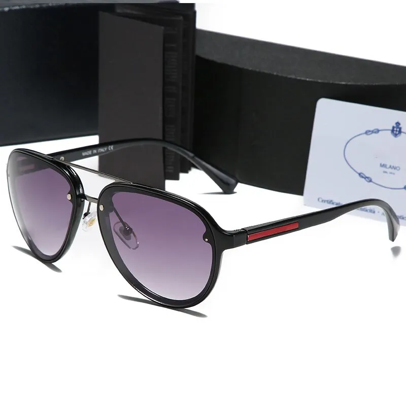 21SS Designer Polarised Mens Solglasögon Kvinna Blue Mirorr Luxury Designer Kvinnor Solglasögon UV400 -skydd Kör solglasögon för 191L