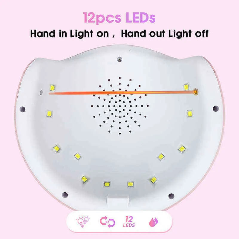 Estrela 6 secador de unhas uv lâmpada para manicure secagem a seco gel polonês gelo 12 led sensor automático 30s 60s 90s ferramentas arte 2201138353653