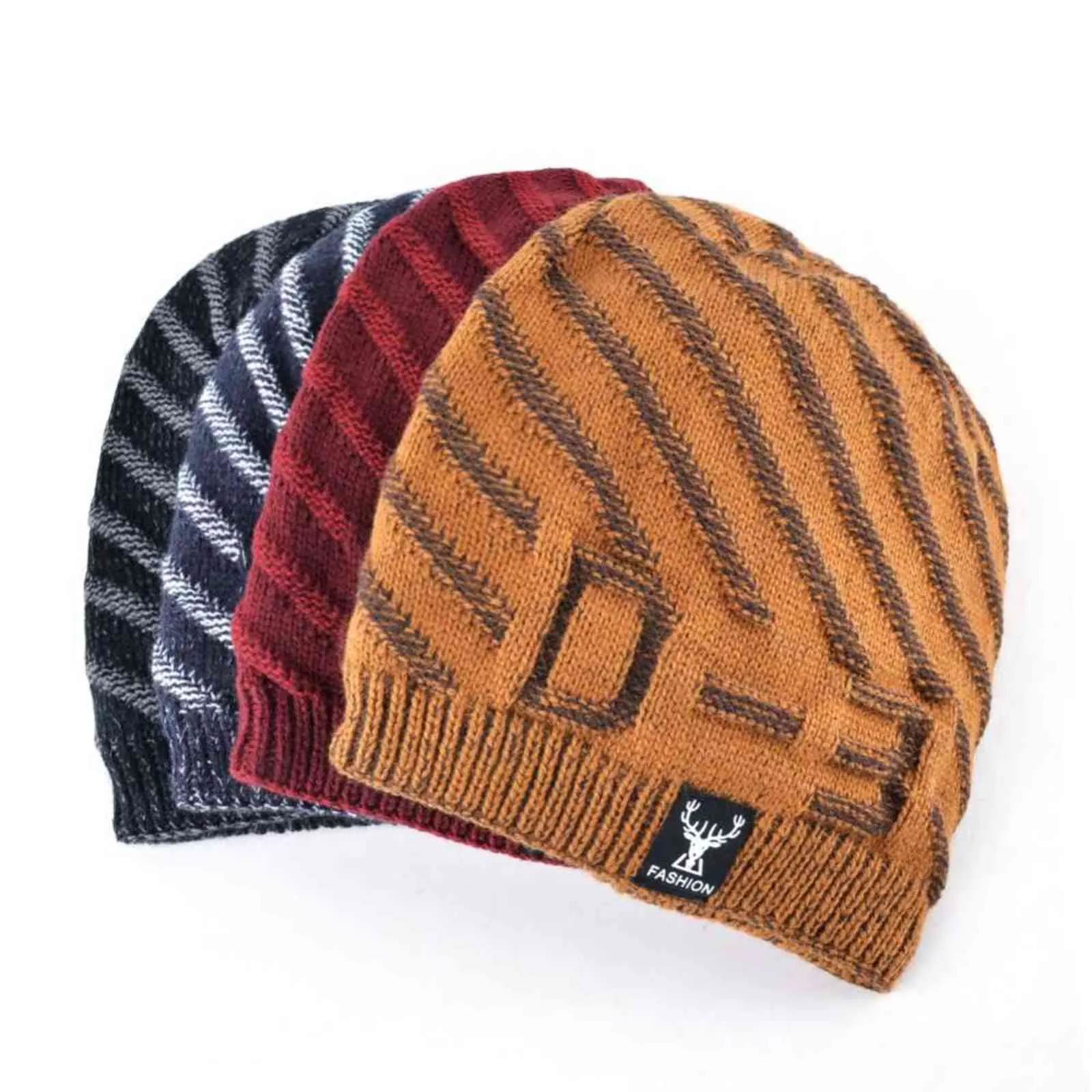TQMSMY 2018 Beanies Knit Männer Winter Hut Caps Skullies Bonnet hinzufügen samt Hüte Für Männer Frauen Beanie Warme Baggy Gestrickte hut TMD29 Y21111