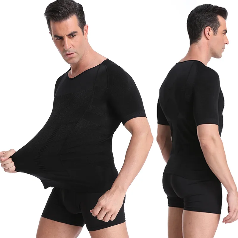 Classix mens corpo toning t-shirt emagrecimento shaper shaper corretivo postura de controle de barriga de compressão homem modelar roupa interior espartilho