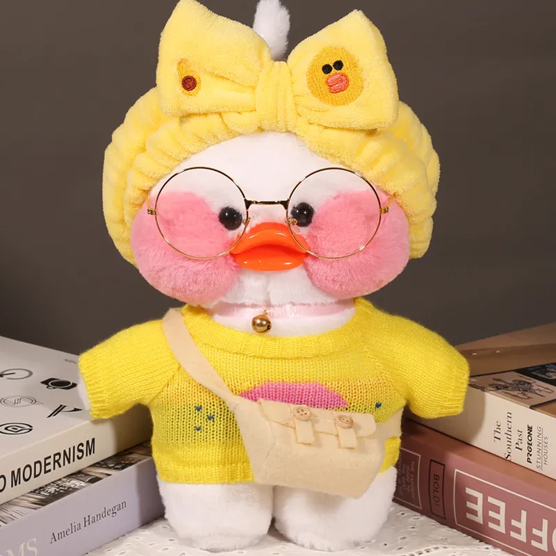 30cm Dolgulu Kawaii Kore Netred Hyaluronik Küçük Sarı Ördek Bebek Lalafanfan Yumuşak Peluş Oyuncaklar Ducks Doğum Günü Hediyesi 2203041480840