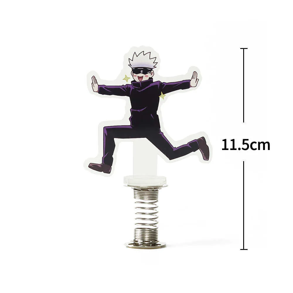 Anime Jujutsu Kaisen Gojou Shake Action Figure Stand Modèle Plaque Bureau Décor Mignon Secouant Acrylique Debout Signe Jouet Fans Cadeaux G1019