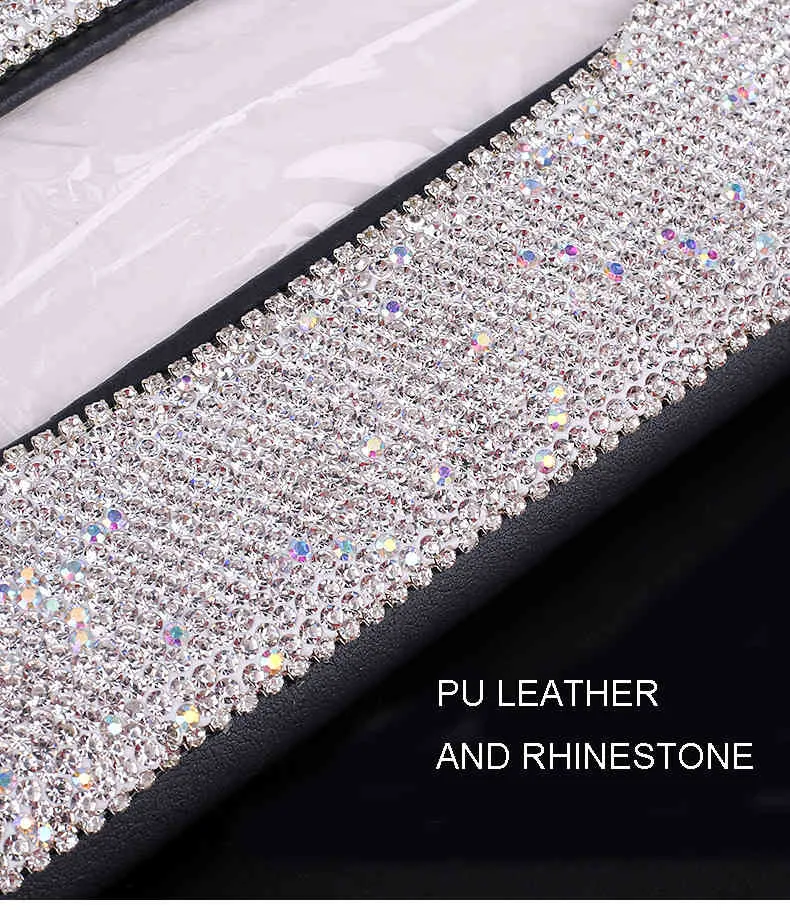 Bling-Bling-Diamond-Car-Visor-Tissue-Holder-Hanging-Leather-Crystals-Rhinestone-Paper-Towel-Cover-Case-for-Women-19