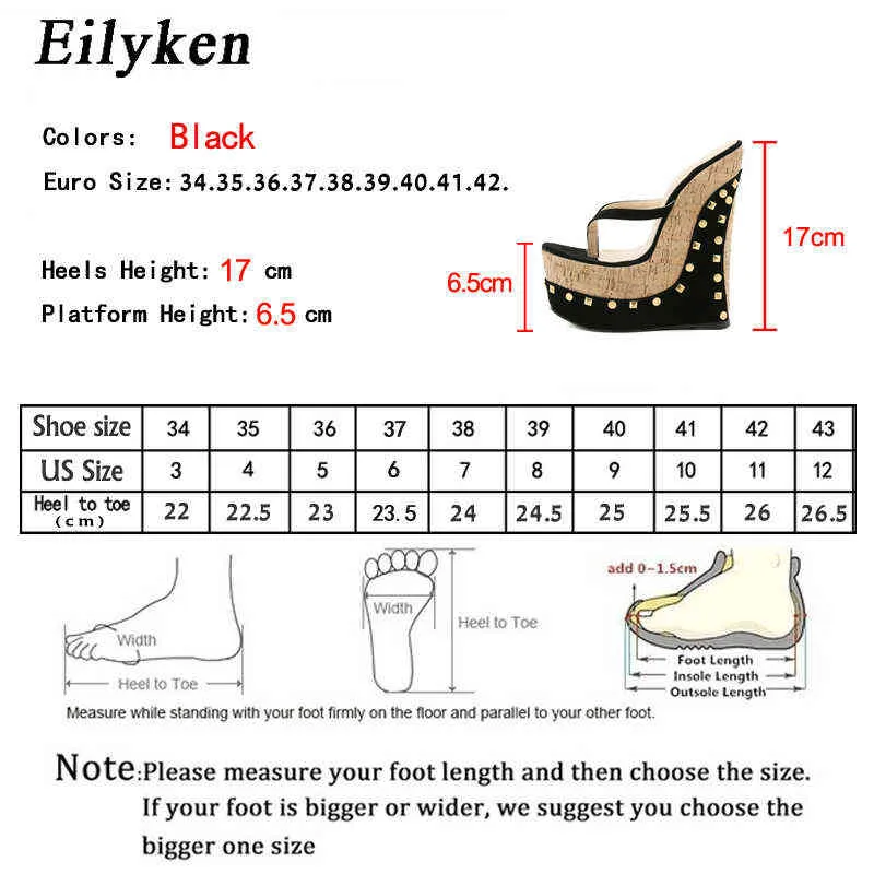 Slippers Eilyken Summer Roman Rivet Women Pinch Peep Toe Platform Wedges Sandals Fashion High Heels Female Shoes New220308