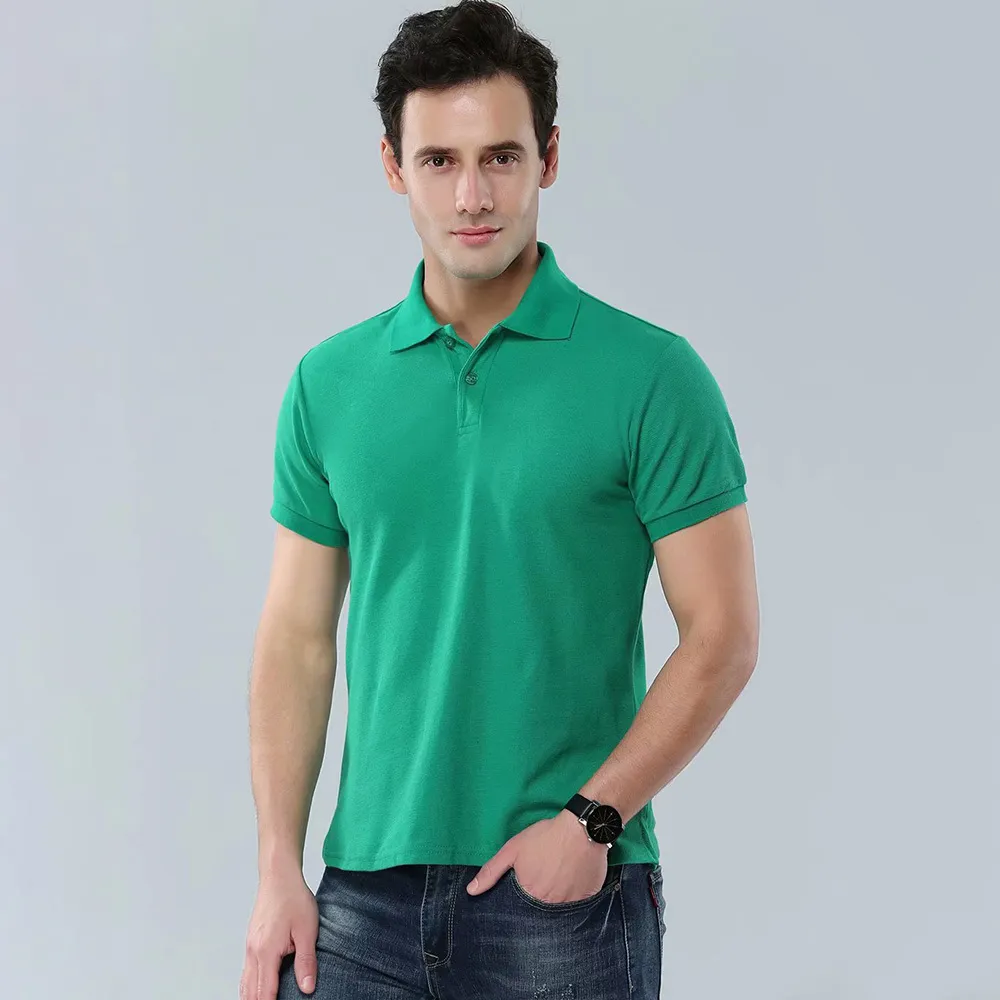 Polo stile uomo Estate Comfort Respira liberamente Moda semplice Puro colore risvolto manica corta Top LS-1016 210518