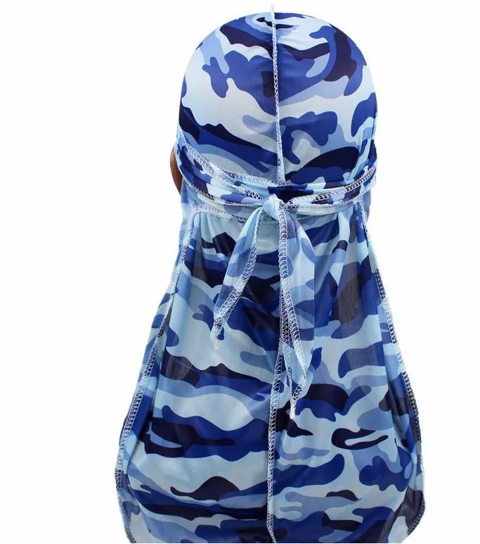 Camouflage bedrukte langstaartige piratenhoed hoofddeksels unisex bandana tulband caps gladde accessoires zonbescherming db872