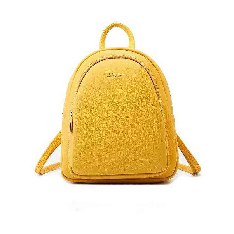 Mini zaino in pelle d'estate Small Backpack Borse Designer Famous Brand Women Bags Simple Occhy Borse Mochila Giallo GE0 Y244K