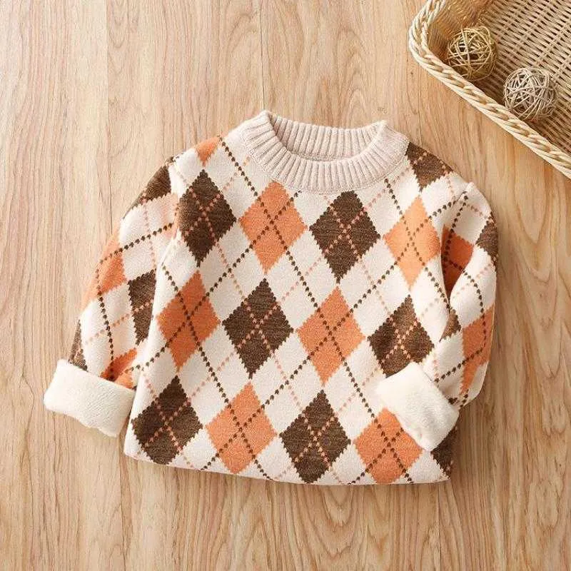 3-11y crianças meninos meninas camisola outono inverno bebê roupas de malha vestuário crianças pulseira pulseira de lã de lã o-pescoço roupas knitwear y3024