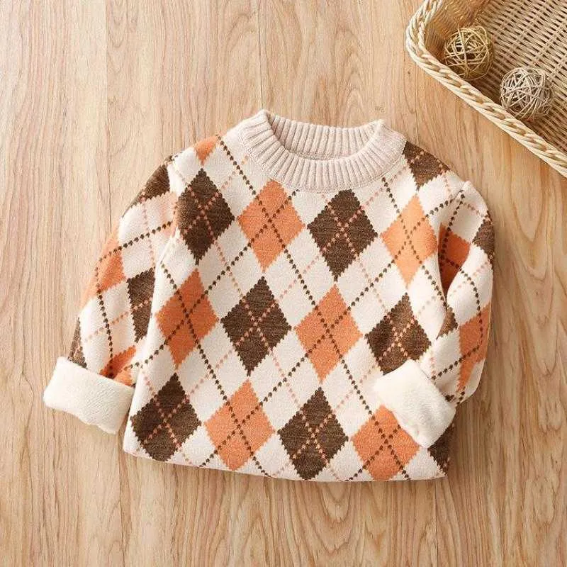 3-11Y enfants garçons filles pull automne hiver bébé tricoté vêtements enfants pull pull tops tops ôillés vestiges de cou