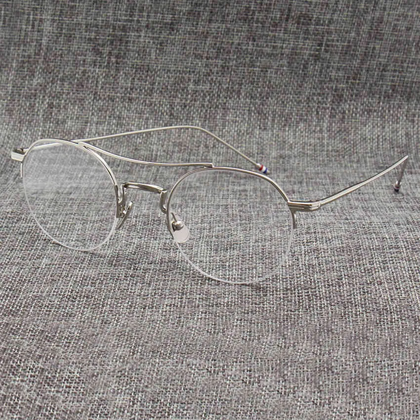 Thom lunettes rondes en alliage lunettes légères lunettes de vue optiques cadre hommes lunettes femmes TB903 oculos de grau 210323303v