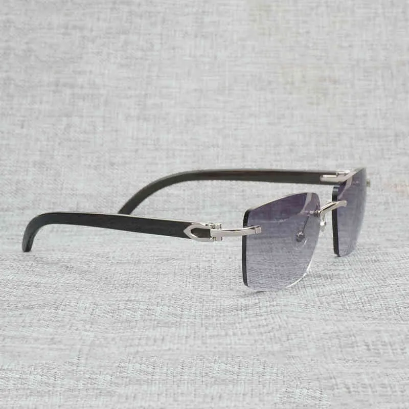 공장 직접 천연 나무 남성 흑백 버팔로 혼 빈티지 림리스 스퀘어 안경 Oculos Gafas 액세서리 KBMZ3534