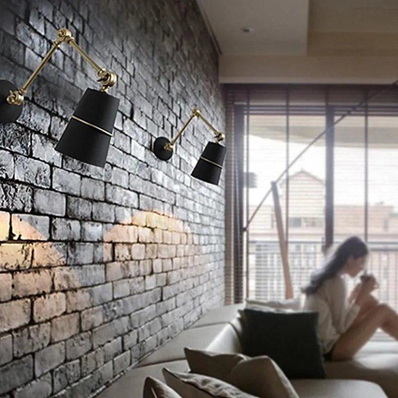 Vägglampor modern lång svängarm svart lampa sconce för rumstudio bredvid wandlamp aplique de pared indroo hemmaledningar299g