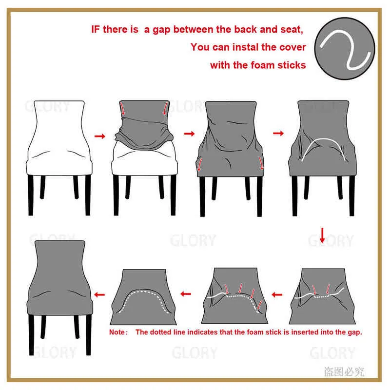 Tissu de velours Couverture de chaise de style européen Bras incliné Grande taille Wing Back King Couvre siège lavable amovible 211207