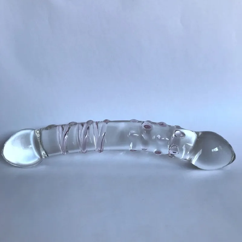 Glass Dildo Artificial Big Penis Dick Crystal Anal Ass Butt Plug Prostate Massage Masturbate Sex Toy for Adult Women Masturbator6368164