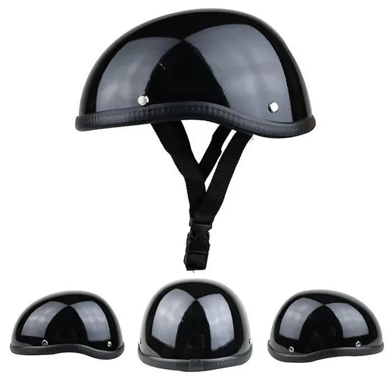 Casco moto Harley Casco mezzo viso vintage Mtb Bike Cruiser Scooter Nero opaco Caschi Accessori Casco Moto