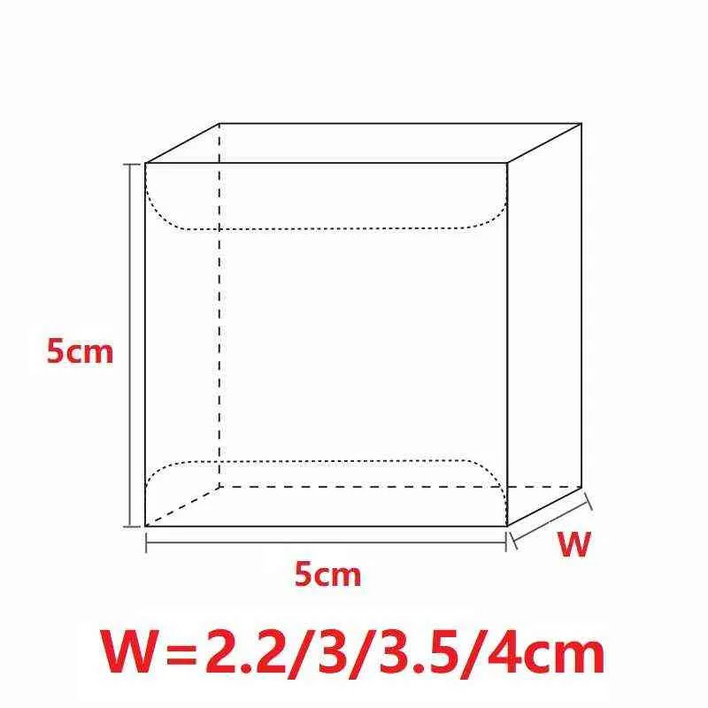 4xWx4 cm Transparent Waterproof Wedding Party Favors Boxes Clear PVC Candy Boxes Plastic PVC Cake Boxes Food Gift Packing (3)