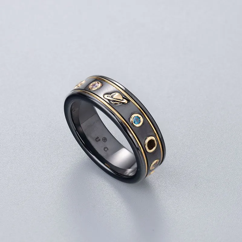 T gg anillos de banda de clúster cerámica anillos para hombres y mujeres compromiso pareja de novia joya regal
