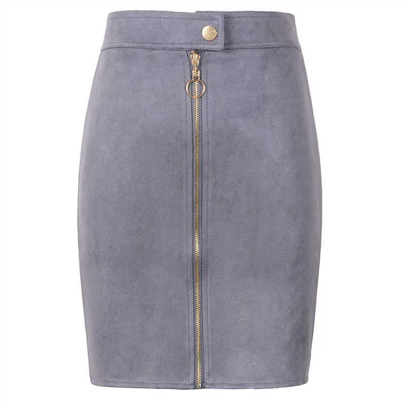 Neophil Women Suede Mini Pencil Skirts Female Vintage Style Summer Front Zipper Button Ladies Short Tutu Saia S1911 210629