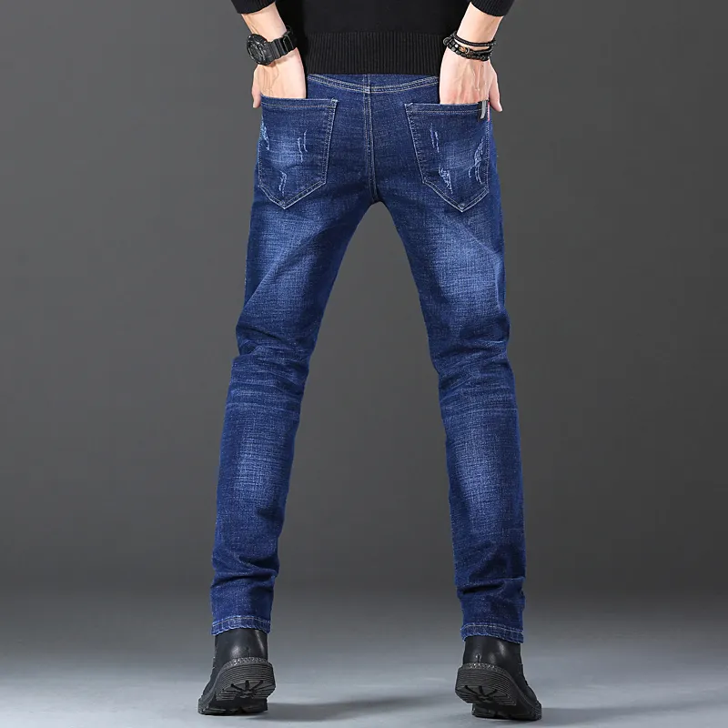Printemps automne coton Jeans hommes de haute qualité marque célèbre Denim pantalon doux hommes pantalons hommes mode hommes jean mâle