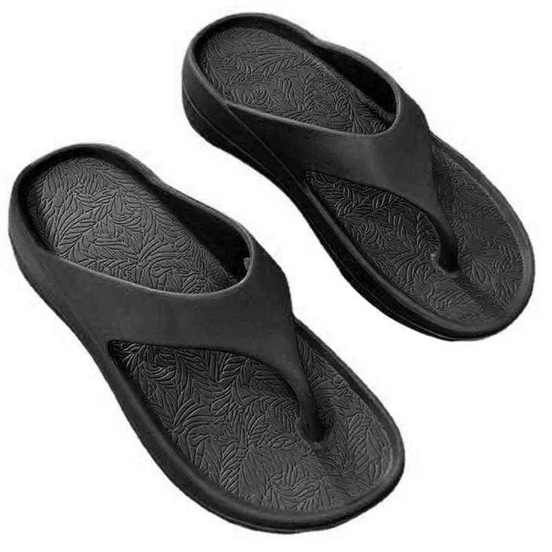 Damen-Flip-Flops für Damen, Schwarz, für Mädchen, wasserdichte Outdoor-Sommer-Strand-Hausschuhe mit Fußgewölbeunterstützung, Damen-Sandalen W220218