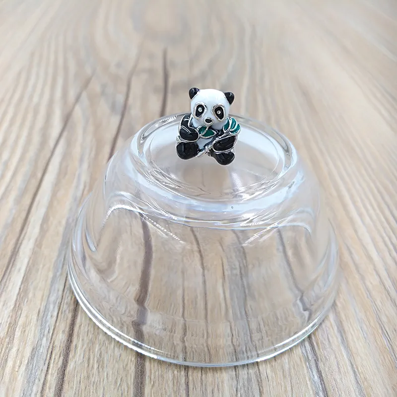 Charms do tworzenia biżuterii Kit Cute Panda Pandora 925 Srebrny Zroszony Pop It Bransoletki Dzieci Kobiety Mężczyźni Bransoletka Łańcuch Koralik Naszyjnik Ojciec Urodziny Prezent 796256ENMX