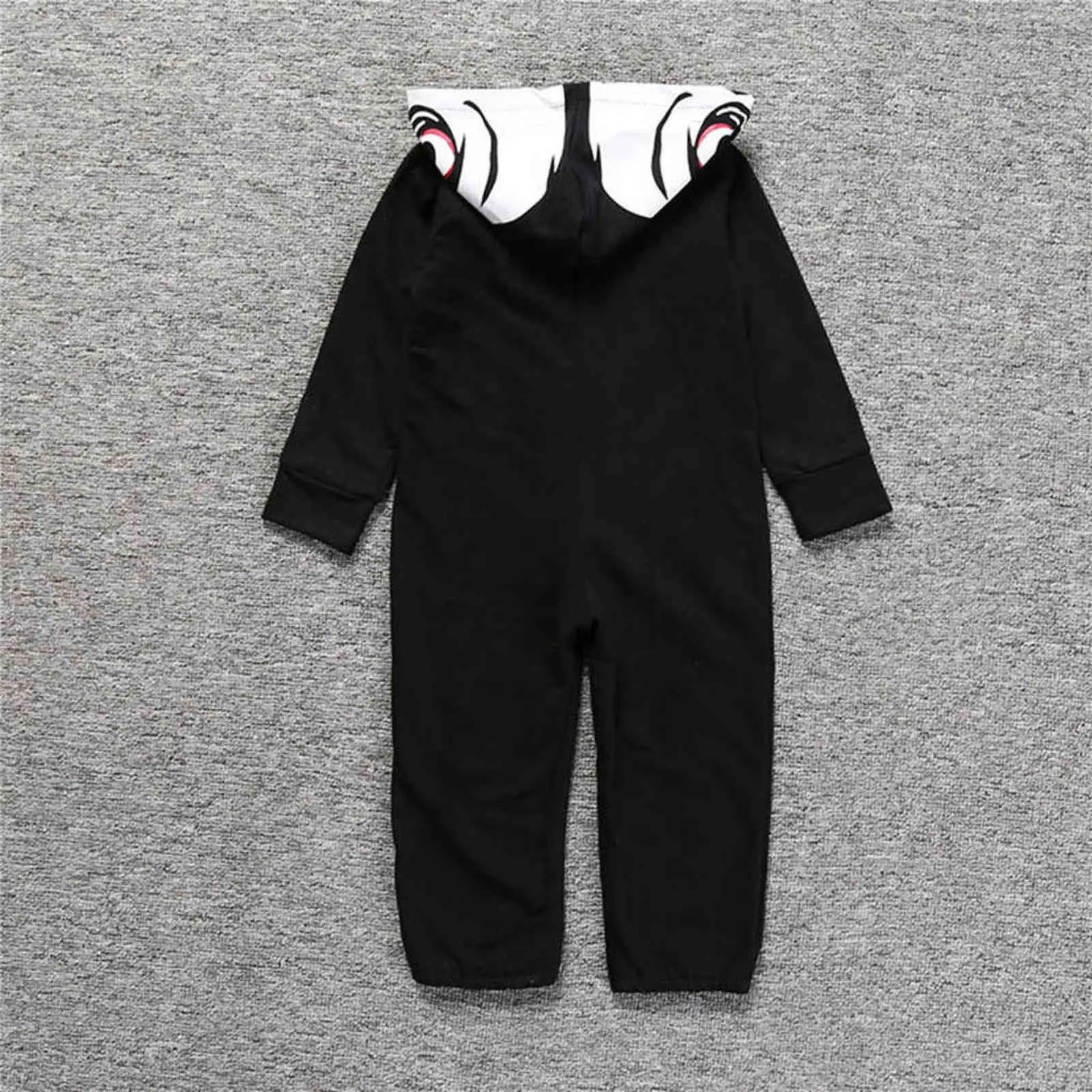 Halloween kostym född baby pojke flicka skelett rompers långärmad jumpsuit kläder cosplay spädbarn 211101