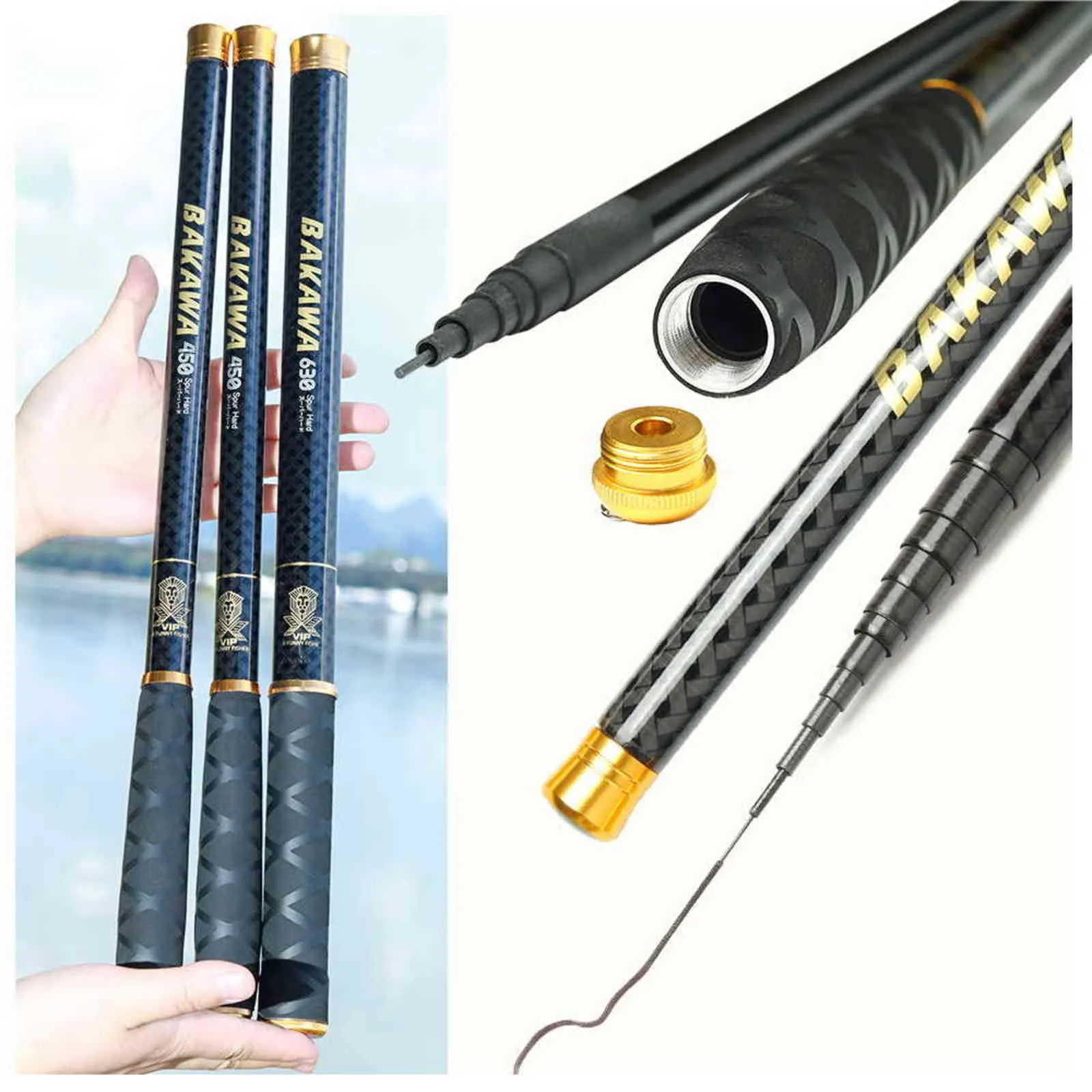 MINI ROD 45CM Canna da pesca alla carpa telescopica ultra corta ad alto tenore di carbonio Ultraleggera 1,8 m 3,6 m 4,5 m 5,4 m 6,3 m 7,2 m Attrezzatura da viaggio 211118