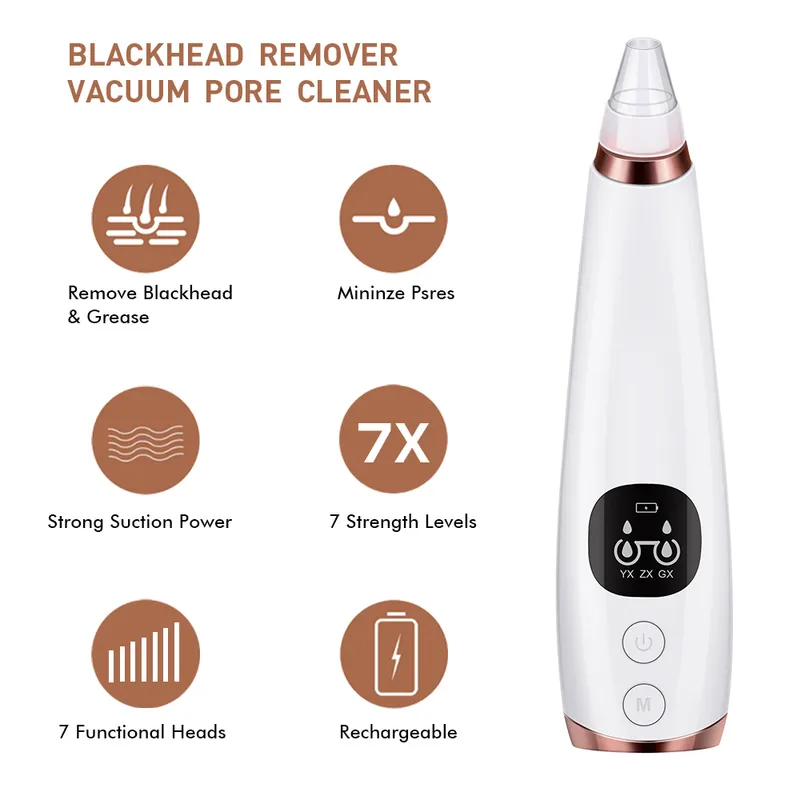 Blackhead Remover Vacuum Suction Cleaner Nose Pore Spot Acne Black Head Pimple Removal Beauty Face Skin Care Tool 26