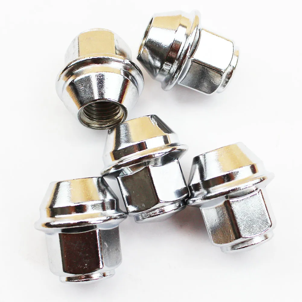 Larbll 5 sztuk / partia Chrome Wheel Lug Nuts do Forda Foucs MK3 Mondeo Kuga Escape Fiesta Fusion Lincoln M12 * 1.5