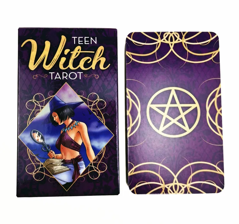 Nouveau jeu de société de Tarot anglais de sorcière pour adolescentes, carte oracle, destin, Divination, cadeau pour adulte, avec guide PDF