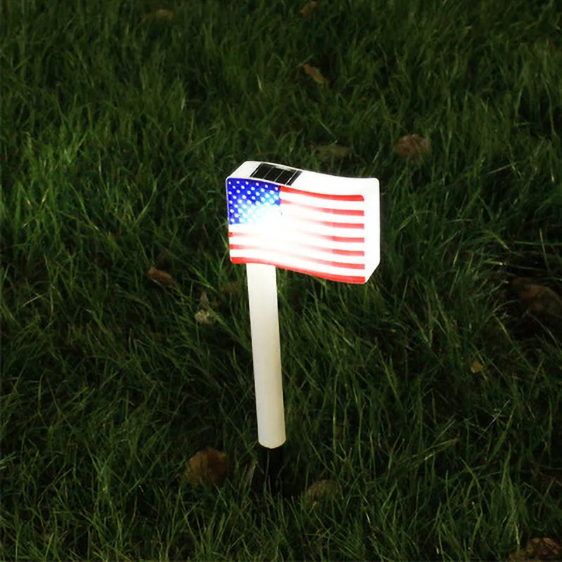 Solar Lights Outdoor US Flag Solar Banner IP65 Waterproof LED Lamp Decorative Garden Patio Pathway Deck Yard3143871