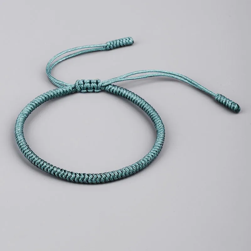 Bracelet à corde rouge à nœud diamant à main tibétain