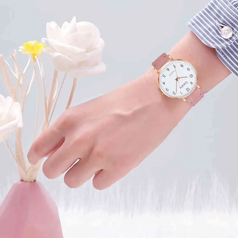 Set di braccialetti orologio al quarzo da donna, regalo ragazze, studentessa di moda alla moda con