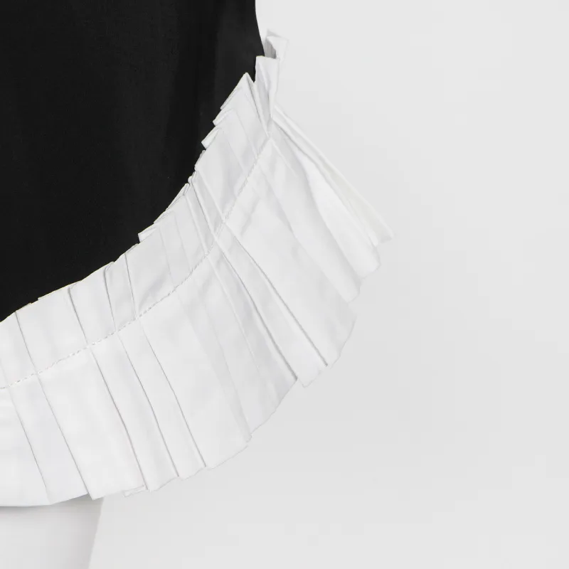 Хит-цвет лоскутные короткие шорты с рюшами для женщин с высокой талией повседневные свободные шорты с поясом женская летняя модная одежда 210521