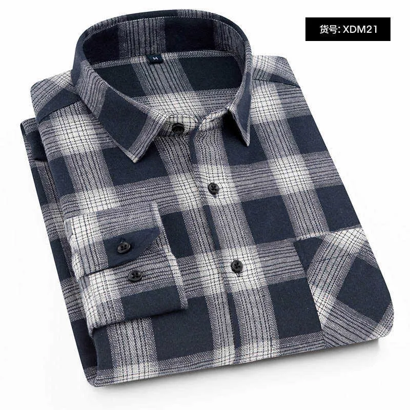 Aoliwen casual uomo camicia pallida flanella di cotone autunno primavera manica lunga camicie moda sociale maschile slim fit materiale piacevole 210714