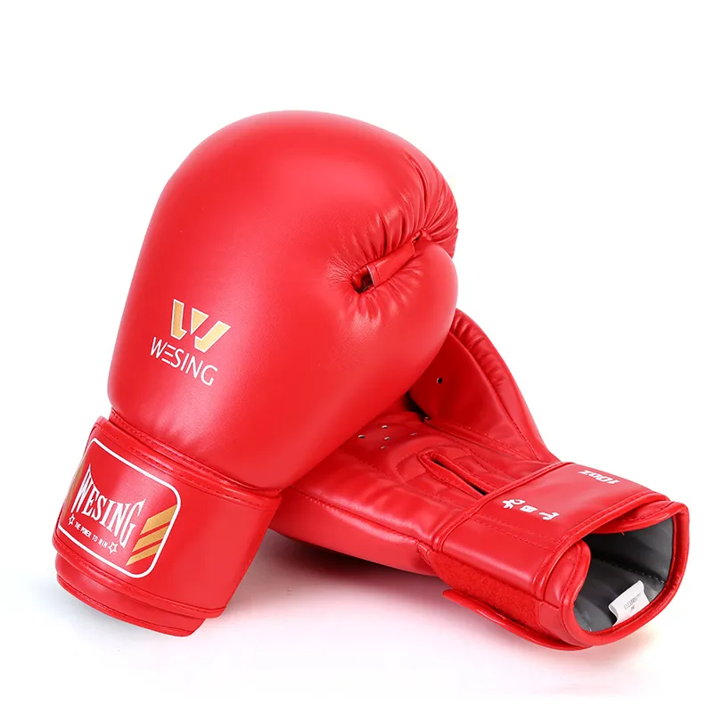 Wesing Professionelle Boxhandschuhe Sanda Training Wettbewerb Erwachsene Schlaghandschuhe Schwarz Luva Muay Thai Guantes De Boxeo 220222