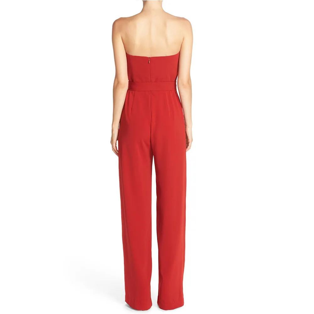 Dames Jumpsuit Mouwloos Off Shoulder Sexy Rompertjes Dames Rode Vintage Lange Partij 210524