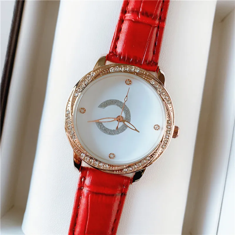 Relógio de pulso de quartzo de marca superior para mulheres estilo menina senhora relógios de banda de aço de metal C27200G