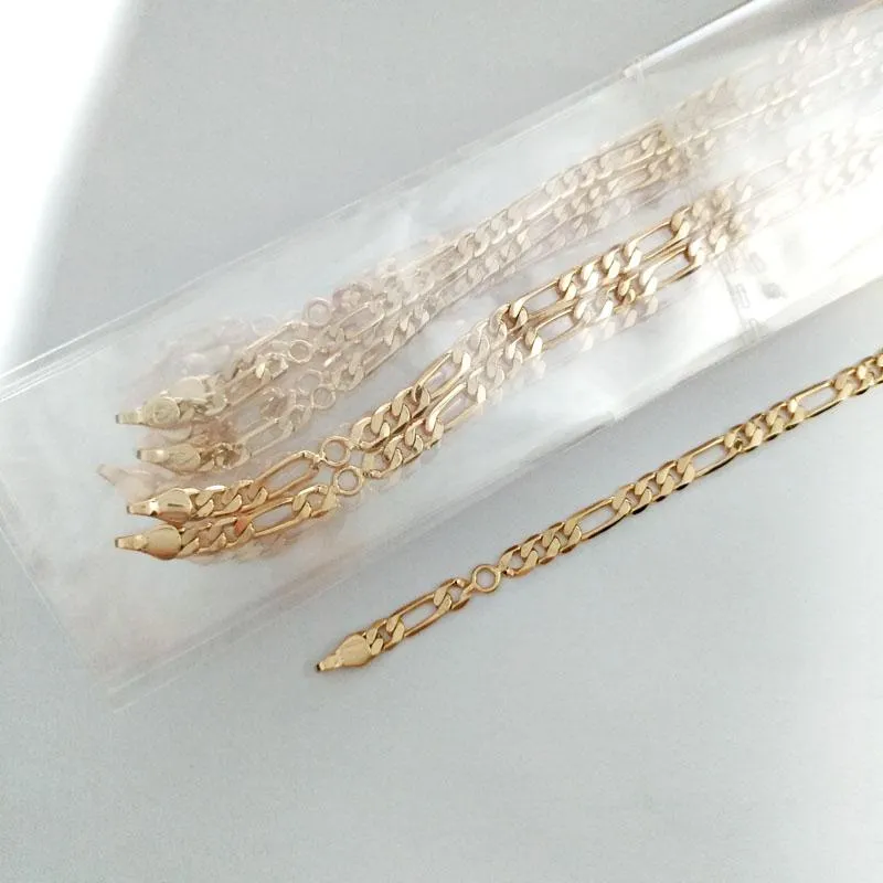 Łańcuch Link 16 cm złota Baby Bracelets Link Bransoletka dla dzieci BEBE Toddler Prezent Biżuteria Pulseras Bracciali Armband Braclet B0810183D
