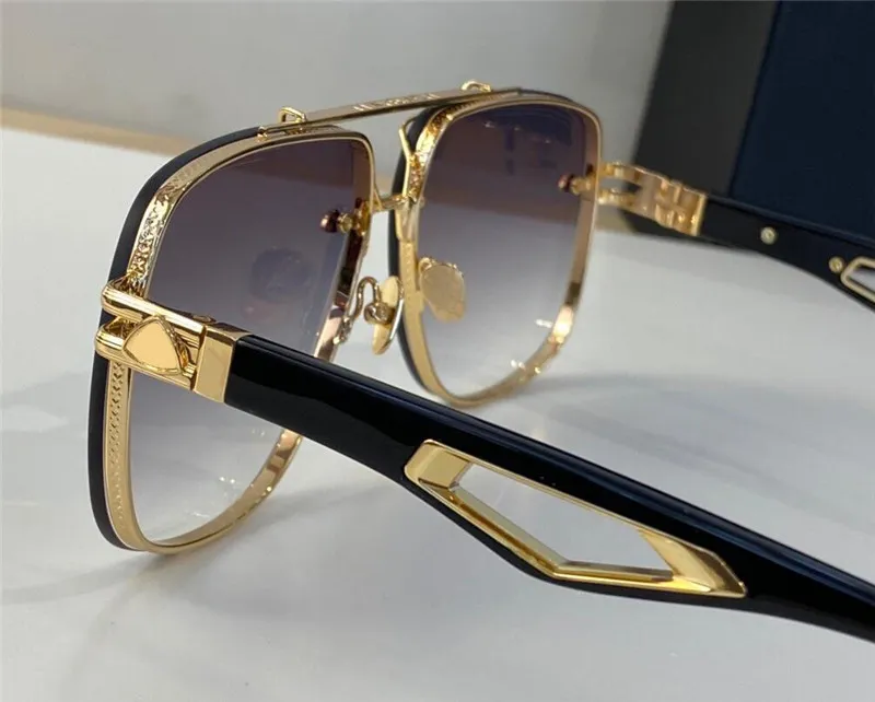 Top Man Fashion Design Solglasögon King II Square Lens K Gold Frame High-End Generous Style Outdoor UV400 Protective Glasses300a