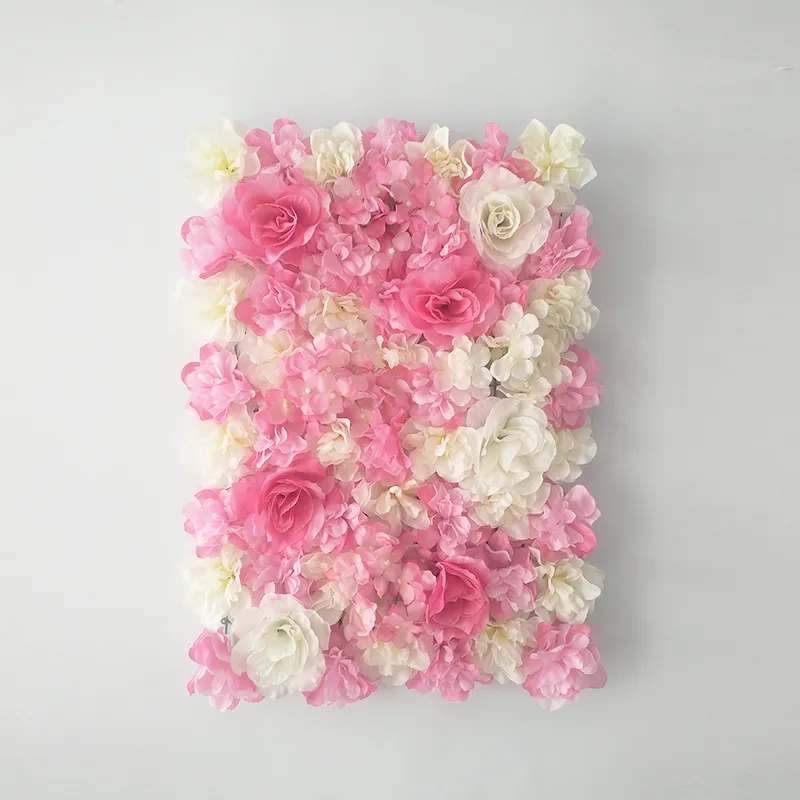 Decorative Flower Panel for Wall Handmade with Artificial Silk s Wedding Decor Baby shower Party Backdrop 210317