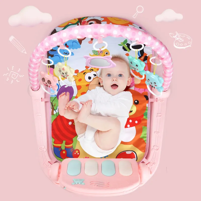 Baby Music Rack Play Mat Puzzle Tapijt met Piano Keyboard Kids Infant PlayMat Gym Crawling Activity Rug speelgoed voor 0-12 Maanden 210320