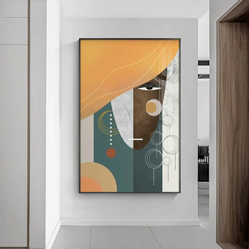 Picasso-pintura en lienzo de personaje impresionista, línea de Color, póster abstracto e impresión, imagen artística de pared para sala de estar, hogar, Dec9057779