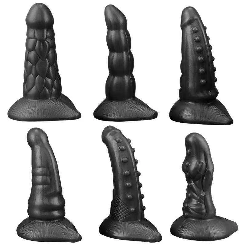 Nxy фаллоимитаторы анальные игрушки силиконовые монстр задний двор шесть частей набор мягкий хризантем расширяется для мужчин и женщин мастурбация устройства для того, чтобы взрослый секс 0225
