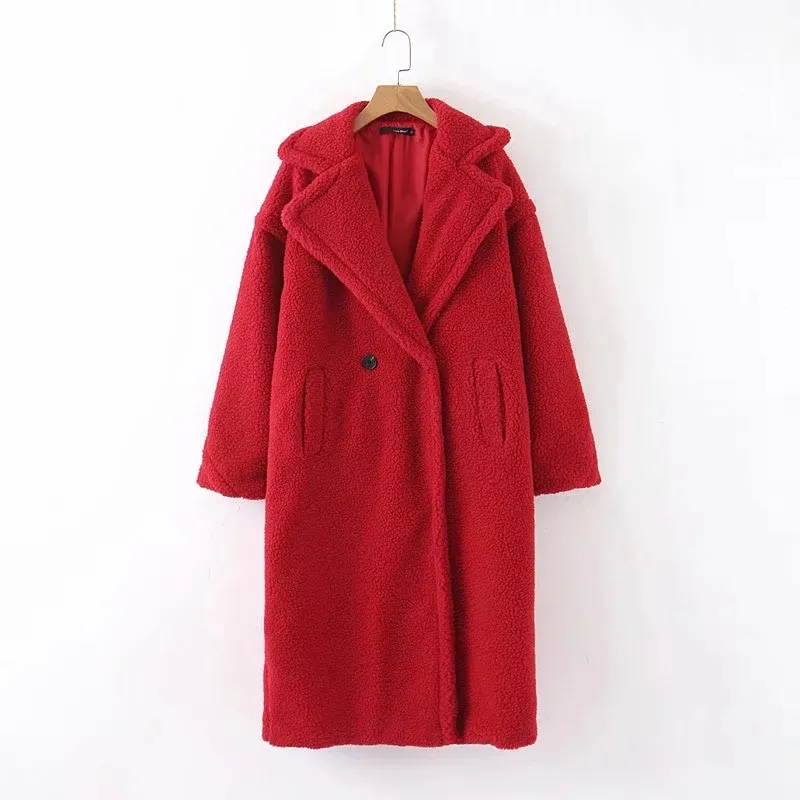 Casacos de pele sintética roxo inverno feminino quente jaqueta de lã de cordeiro casaco de pelúcia grosso casual moda feminina jaqueta de pelúcia 210430