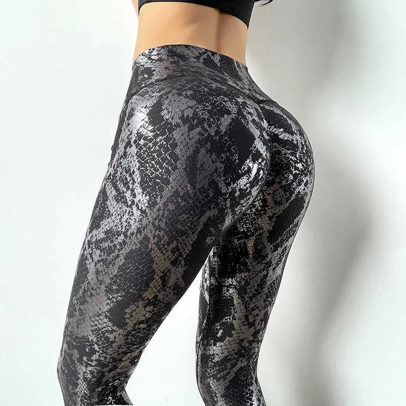 Leggings sexy Donna Sport Donna Collant Pantaloni da palestra Modello animale Pantaloni da yoga Scrunch Bum Leggings Vita alta Push Up Legging Corsetto Q0820