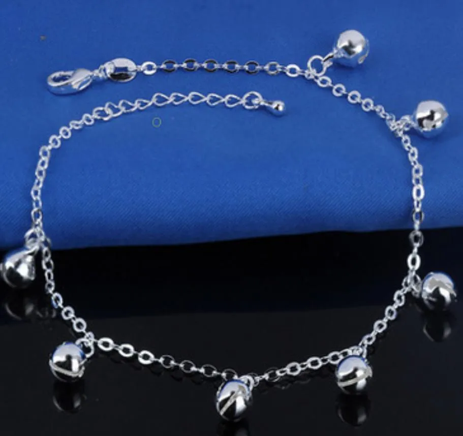 New 925 Sterling Sliver Ankle Bracelet For Women Foot Jewelry Inlaid Zircon Anklets Bracelet